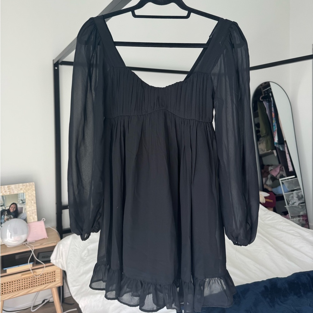 Abercrombie babydoll long sleeve mini dress